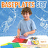 Strictly Briks 12 Pack Classic Stackable Baseplates 6x6, Compatible with Lego, 12 Rainbow Colors