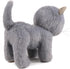 Ice King Bear Fluffy Cat Stuffed Animal, Small Plush Toy 6 Inches (Gray)