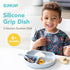 6 Bumkins Toddler and Baby Suction Plate, Divided Grip Dish for Babies and Kids, Baby Led Weaning, Feeding Supplies