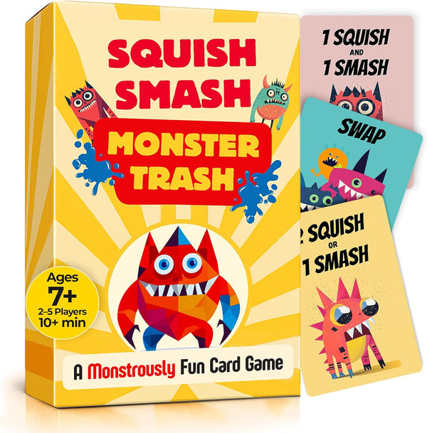 HIBULL Squish Smash Monster Trash - A Card Game of Fast Chain-Reactions