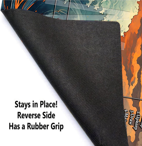 Landscape MTG Playmat 24 x 14 inches - Board Game Mat with Storage Bag, Smooth Rubber Surface for Trading Cards