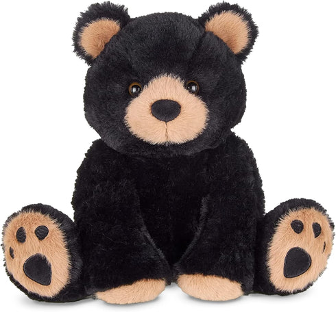 Bearington Collection Woody The Black Bear Plush, 10.5 Inch Stuffed Animal Toy
