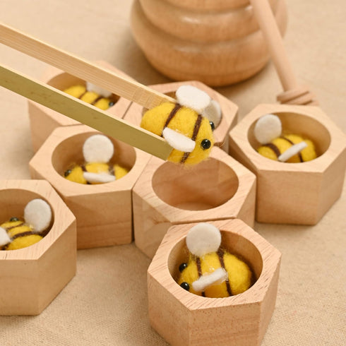 Sorting Stacking Wooden Toys for Toddlers, Montessori Sensory Bin Tool Toys, Fine Motor Skill Tactile Educational Gift