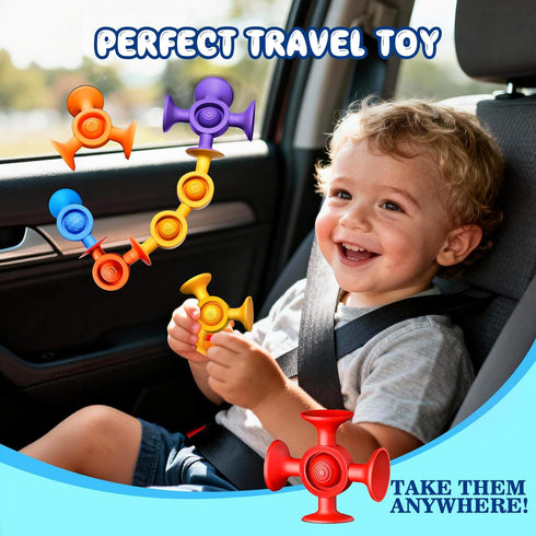 Baby Bath Toys Suction Toy: No Hole Bath Toy for Baby Toddlers Sensory Fidget Toys for Autism Fine Motor Skills Suction