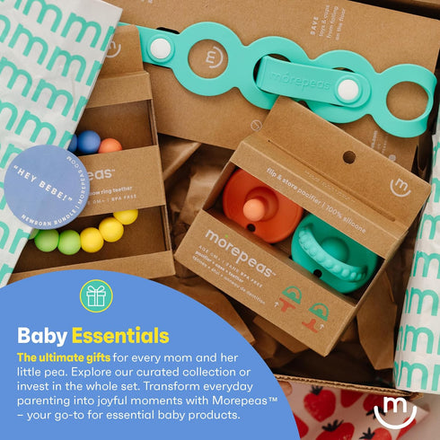 Rainbow Ring Teether | Non-Toxic, BPA Free Silicone Baby Teether Ring | Soft, Easy Grip Toy to Soothe Gums