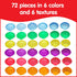 edxeducation-13841 Tactile Shells - Set of 72, Translucent with 6 Textures and Colors for Ages 18m+