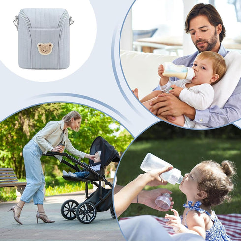 Generic Insulated Bottle Bag - Insulated Lightweight Cute | Kids Bottle Carrier Milk Storage Bag for Breastmilk Food