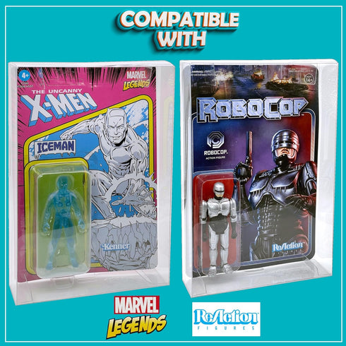 MALKO 6 Pack Protector Display Case for 3.75 Inch Action Figures - Compatible with Star Wars, Marvel, G.I. Joe