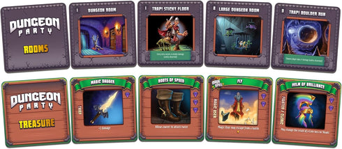 Forbidden Games: Dungeon Party - Premium Edition Coin Bouncing Role-Playing Card Game, Ages 10+, 1-6 Players
