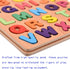 Set 2 of Wooden Alphabet and Number Shape Puzzles for Toddlers - Fun Educational Learning Game