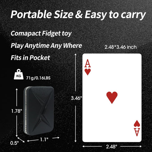Fidget Toys Adults, Trackless Fidget Slider, Metal Magnetic Haptic Fidget Slider, Fidget Toys for Stress Relief, Cool