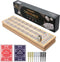 Vamslove Magnetic Cribbage Board 15'' Wooden Folding 3 Track Game Set, w/Instruction,