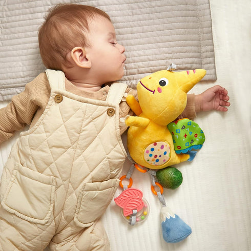 TUMAMA Dinosaur Hanging Rattle Toy, Car Seat Stroller Mobile for Boys Girls Newborn Infants 3-12 Months