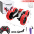 Remote Control Car, Double Sided RC Car, 4WD Off-Road Stunt Car with 360 Flips for Kids 3+ (Red)