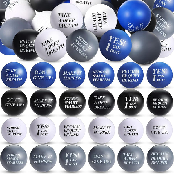 Jerify 72 Pcs Bulk Stress Balls for Adults Motivational Quotes Stress Balls