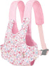 GAGAKU Baby Doll Carrier - Stuffed Animal Carrier for 12 to 24 Inch Reborn Dolls - Adjustable Straps, Pink Flowers