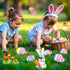 Set, 12-in-1 6+ Easter Bunny Building Toy Easter Gifts for Kids - Rabbit Building Block with Prefilled Eggs, Includes