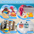 Wowlyntoy 2 2 Set Summer 3-10 Beach Sand Toys for Kids with Collapsible Beach Sand Buckets, Big Size Sand Molds, Mesh