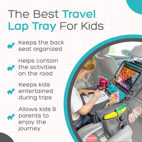 BE Family Travel Kids Car Seat Travel Tray, Car Accessories for Children, Car Seat Snack Tray, Traveling Essentials
