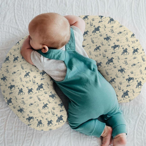 Vintage Western Cowboy Baby Nursing Pillow Covers for Boy Girl Retro Cowboy Cactus Horse Nursery Feeding Pillowcase