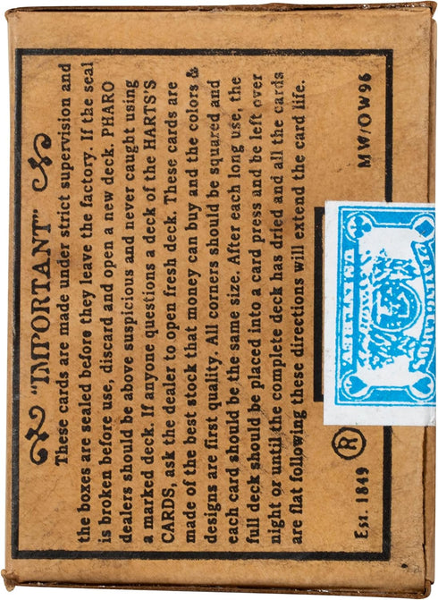 Artisan Owl Old West Pharo Playing Cards - Classic Deck for Card Games