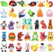 CIUGEO 32 PCS Assorted Wind-up Toys for Kids, Bulk Windup Animals Walking Jumping