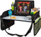 Lusso Gear Kids Travel Tray for Toddler & Kids Car Seat, Black Lap Tray for Airplane, Road Trip Activities