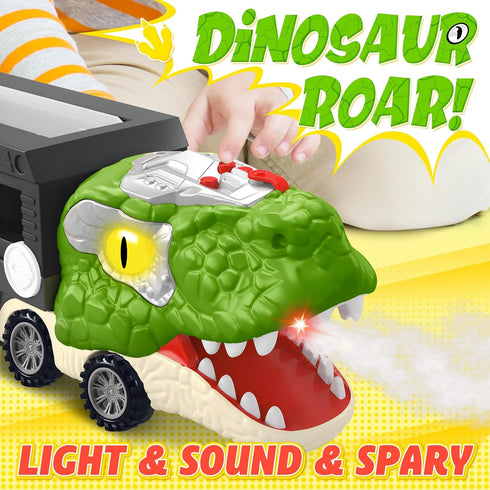 3-5 5-7, 17 Inch 10 3 4 5 Dinosaur Toys for Kids Age Big Dinosaur Truck with Sounds & Lights & Spray for Boy, Dinosaur