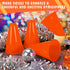 12 Pieces Orange Cheer Megaphone for Party Favors Noisemaker Toys DIY Plastic for Sports Match Game Outdoor Activities