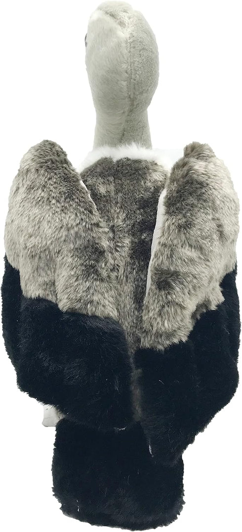 Cute Life Like Vulture Stuffed Animal Plush Toy, 14in Simulation Cinereous Vulture Doll Gift