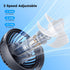 VETIFINAL 3-Speed Summer Portable Stroller Mini Fan - Flexible Personal Fan Clip on for Bed Sleep, Rechargeable Battery