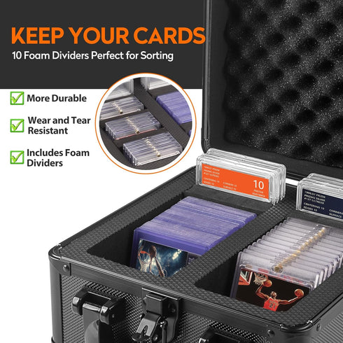JoyHood Graded Card Storage Box, Top Loaders Storage Box for Trading Cards & Sports Cards