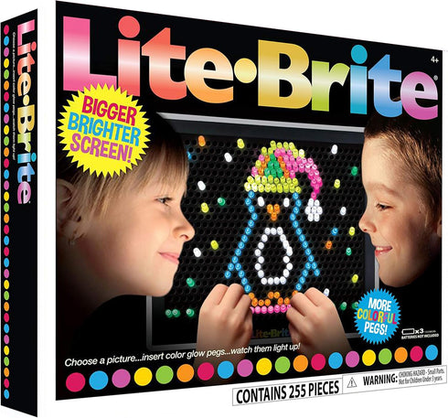 Lite Brite Ultimate Value Retro Toy, 12 Seasonal Templates, Light Up Creative Activity Toy for Ages 4+