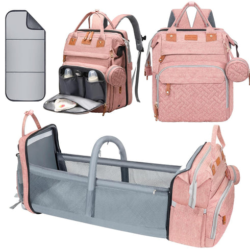 Shengmeister Diaper Bag, Baby Essentials, Multi-functional Large-capacity Diaper Bag Backpack, Best Gift for