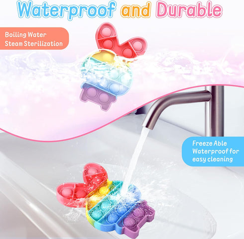 Woplagyreat Easter Bubble Fidget Toys, Kids Girls Boys Cute Bunny Sensory Toy Basket Stuffers Toddler Adult Stress