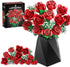 Sopu Red Rose Bouquet Building Set, 960PCS Roses Artificial Flowers Botanical Collection