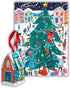 Galison Tree Decorating 130 Piece House Shaped Puzzle Ornament - Outdoors Tree Decorating Moment Under The Stars