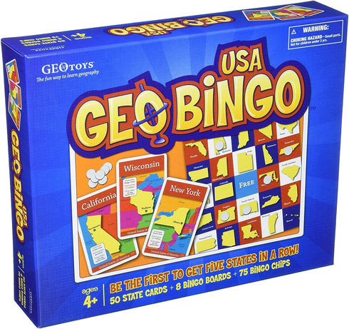 GeoBingo USA Educational Geography Board Game