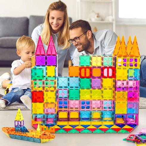 Magnetic Tiles, 100PCS 3D Building Blocks, Magnets Building Set for Kids, Construction STEM Stacking Toys, Gift for