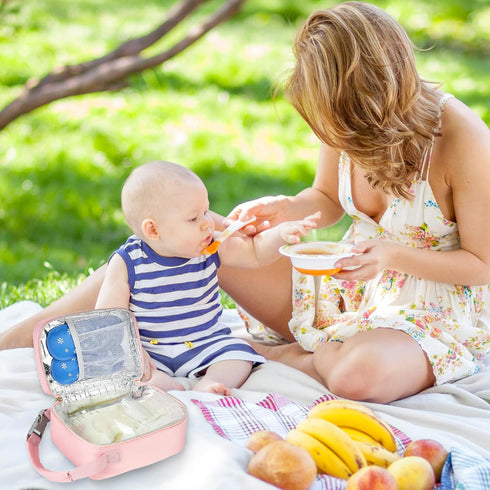 ZIOZERTT Pack,Portable Breastmilk Cooler Travel bag with Ice Breastmilk Cooler Bag with Buckle Handle,Insulated