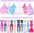 75Pcs Doll Clothes & Accessories Fashion Design Kit for 11.5 Inch Doll, Includes 2 Wedding Gowns, 10 Shoes & More