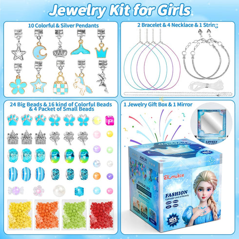 8-12, Set 4-6 7 8 BLmukce Charm Bracelet Making Kit for Girls Ages DIY Jewelry Making Kit & Craft with Beads, Charms