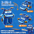 Super Wings Transformer Toys 5" Action Figure Supercharged Tobot Leo, 3 in 1 Rescue Bots Transforming Airplane Car Robot Toys, Educational Toys for Boys and Girls Age 3+, Gifts for Preschool Kids