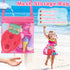 Meaicezli Summer 3-5 Beach Toys, Ice Cream Sand Toys with Collapsible Beach Bucket, Ice Cream Scoop and Cart, Sand