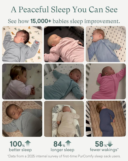 1.0 PurComfy Supersoft Baby Premium Bamboo Viscose Long-Sleeve Wearable Sleeping Bag Sack Blanket TOG