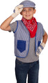 Set 3 Set Tigerdoe Kids Train Engineer Costume - PC -Train Conductor Hat, Vest, Red Bandana and Gloves -Childs