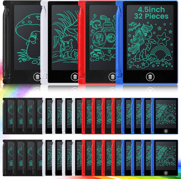 32 Pieces Mini LCD Writing Tablet 4.5 Inch Educational Toys, Erasable Drawing Pad for Preschool Art Learning