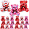 18 Pcs Nurse Week Appreciation Gifts, Mini Plush Bears 4 Inch, Stuffed Animals with Syringe Stethoscope Pattern