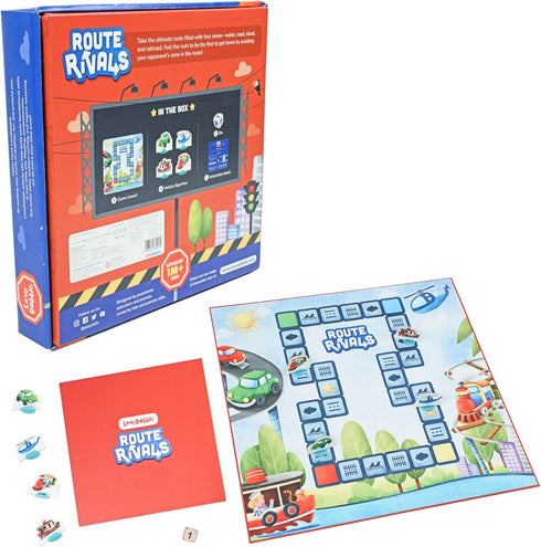 Ultimate Rush Home Route Rivals: Navigate Four Zones—Water, Road, Cloud & Railroad Feel The Rush as You Race to Avoid Your Rival's Zone Board Games for Family Night Gifts for Kids by LoveDabble