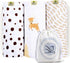 Baby Sparrow 3-Pack 47x47 BabySparrow Muslin Swaddle Blankets Brown Deer Cotton Baby Swaddles for Newborns, Soft